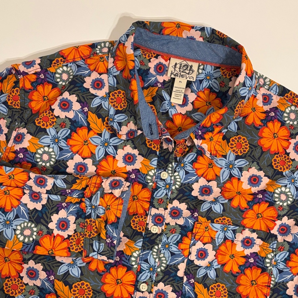 Women’s Fall Floral Button Up - Petite L